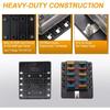 10-Way Fuse Box Blade Fuse Block Holder with LED 1Pcs 10-Way Blade Fuse Box