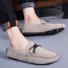 Autumn new leather Doudou shoes breathable lazy shoes personalized driving shoes