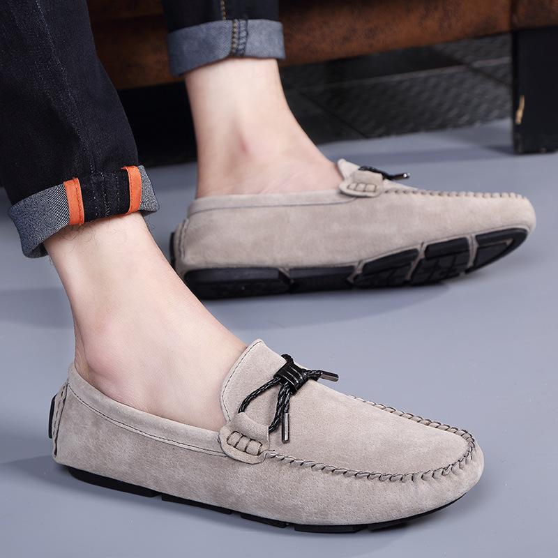 Autumn new leather Doudou shoes breathable lazy shoes personalized driving shoes 36