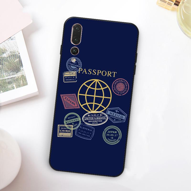 

Passport Travel Stamps For Huawei Nova 11 10 9 SE Y70 Y60 Y90 Y61 Y91 Y73 Y72 12i 11i 8i P30 P40 Lite P60 Pro Case Huawei Nova Y70