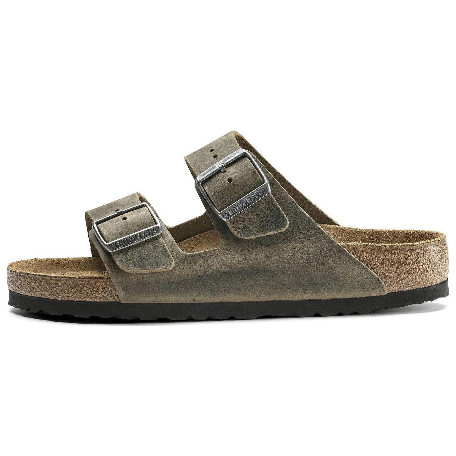 Birkenstock Arizona Soft Footbed Oiled Leather  Faded Khaki  1019313 41