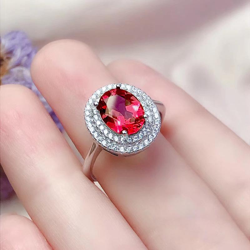 Silve Gorgeous Shiny Green Zircon Stone Ring For Women Engagement Wedding Luxury High Quality Fine Jewelry