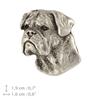 Bullmastiff I  - Silver-plated dog brooch, elegant pin, jacket lapel decoration by Art-Dog brand