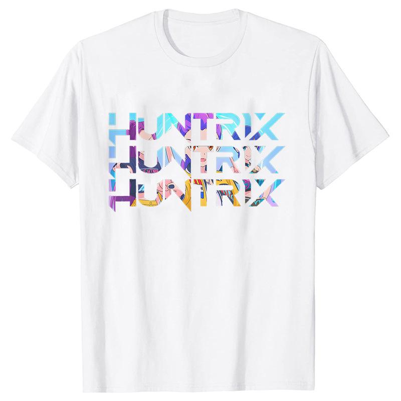 Kpop Huntrx Men's And Women's Short Sleeve T-shirt Unisex Tee Graphic Short Sleeve Shirt Unisex Men Women All-season