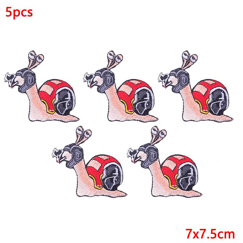 5Pcs/Lot Punk Animal Patch Iron On Embroidery Patches For Clothing Thermoadhesive Patches On Clothes Hip Hop Patch For Clothes