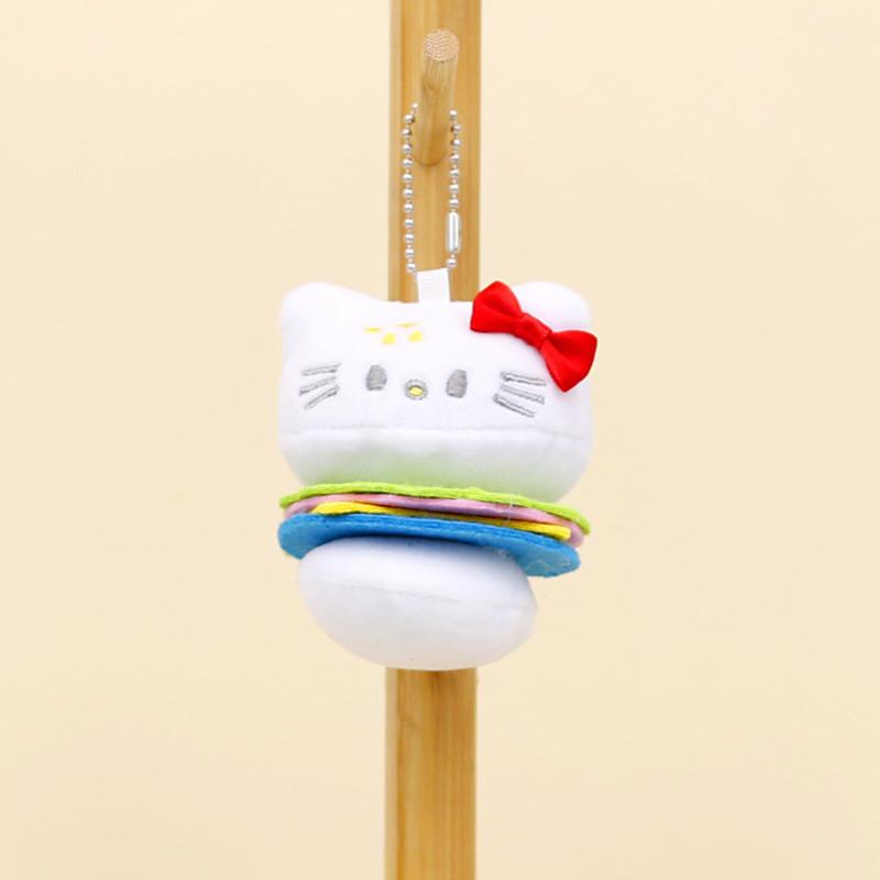Sweet Plush Toy Hamburger My Melody Soft Stuffed Animal Doll Keychain 10cm Cat