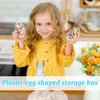 Plastic Egg Shaped Storage Container Reusable Easter Spring Storage Box for Candy Gifts Party Favors and Home Organization