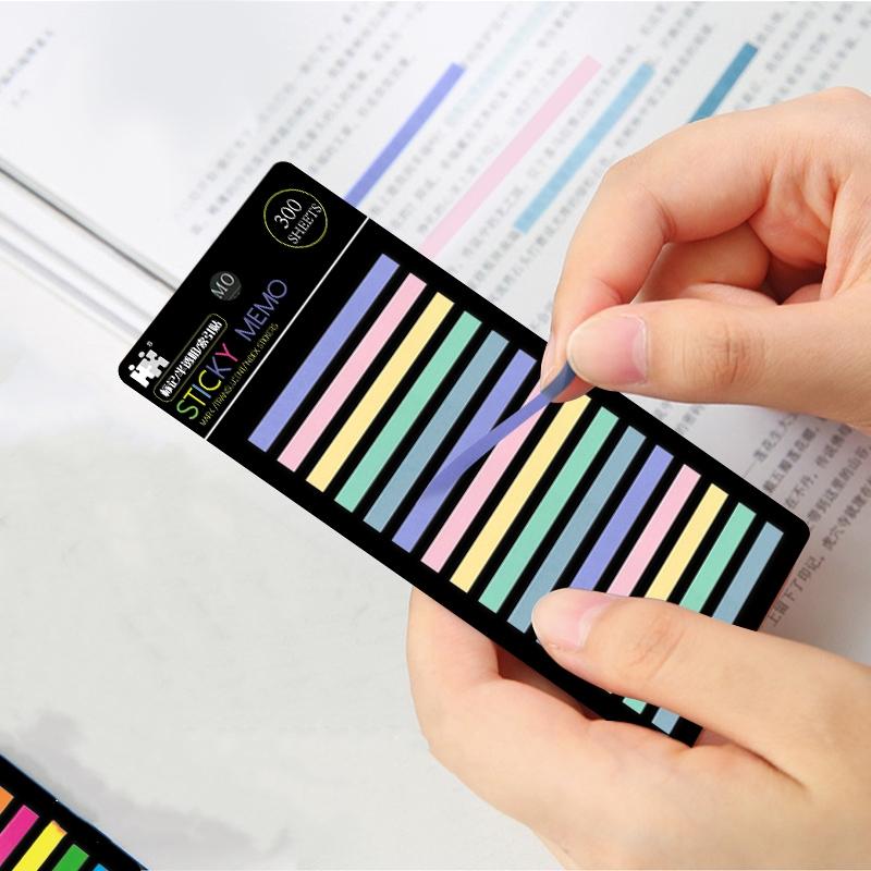 1 szt. Półprzezroczyste indeksy 300 arkuszy wiele kolorów wyjątkowo cienkie karteczki samoprzylepne notatnik etykieta samoprzylepna