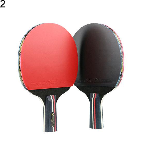 2Pcs Professional Table Tennis Beginner Wood Racket Set Sports Ping Pong Bat