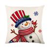 Santa Claus Polyester Printed Pillow Cover Home Living Room Sofa Cushion Cover Bedroom Cushion Cover