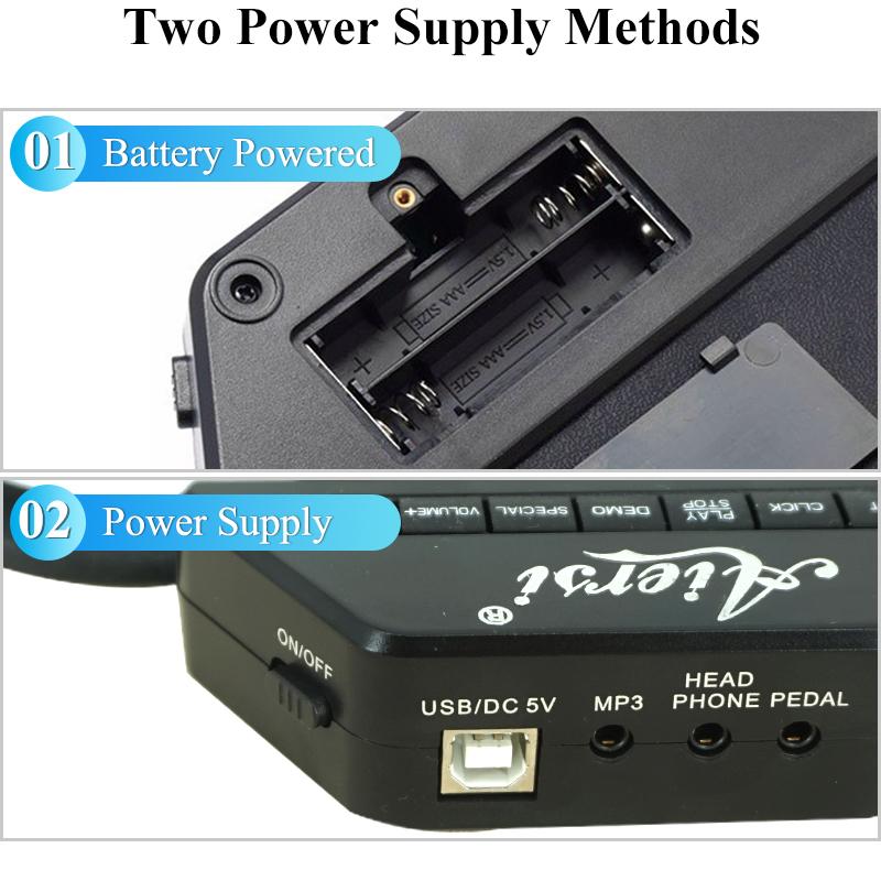 Electric Drum Set, 7-Pad Electronic Drum Set with ,Roll-up Drum Practice Pad, Great Holiday Xmas Birthday Gift for Kids