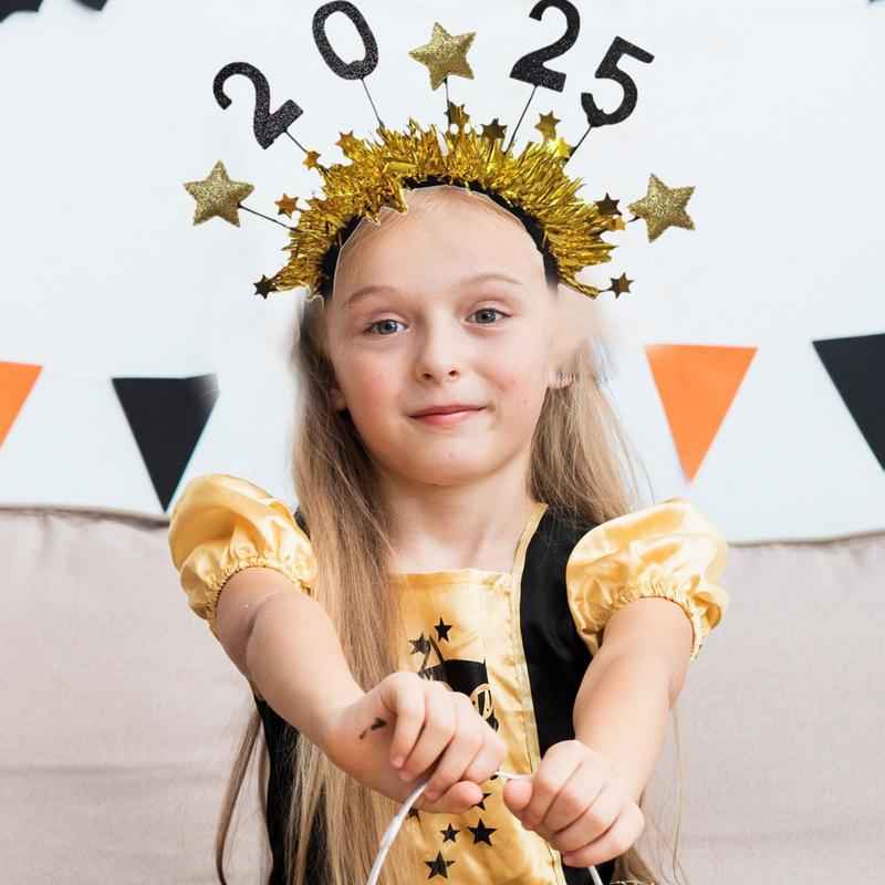2026 Star Headband 2026 Christmas Happy New Year Hair Accessories New Year's Eve Headband for Holiday Party Decoration