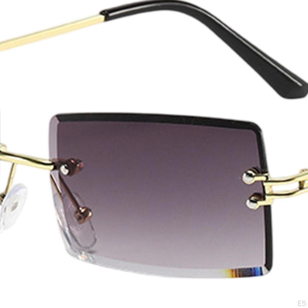 Rimless Sunglasses Comfortable Frameless Eyewear for Vacation Party Summer Beach