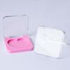 5PCS Square Heart Blush Compact Set Transparent, Multi-Color Refillable Case for Highlighter Concealer Foundation