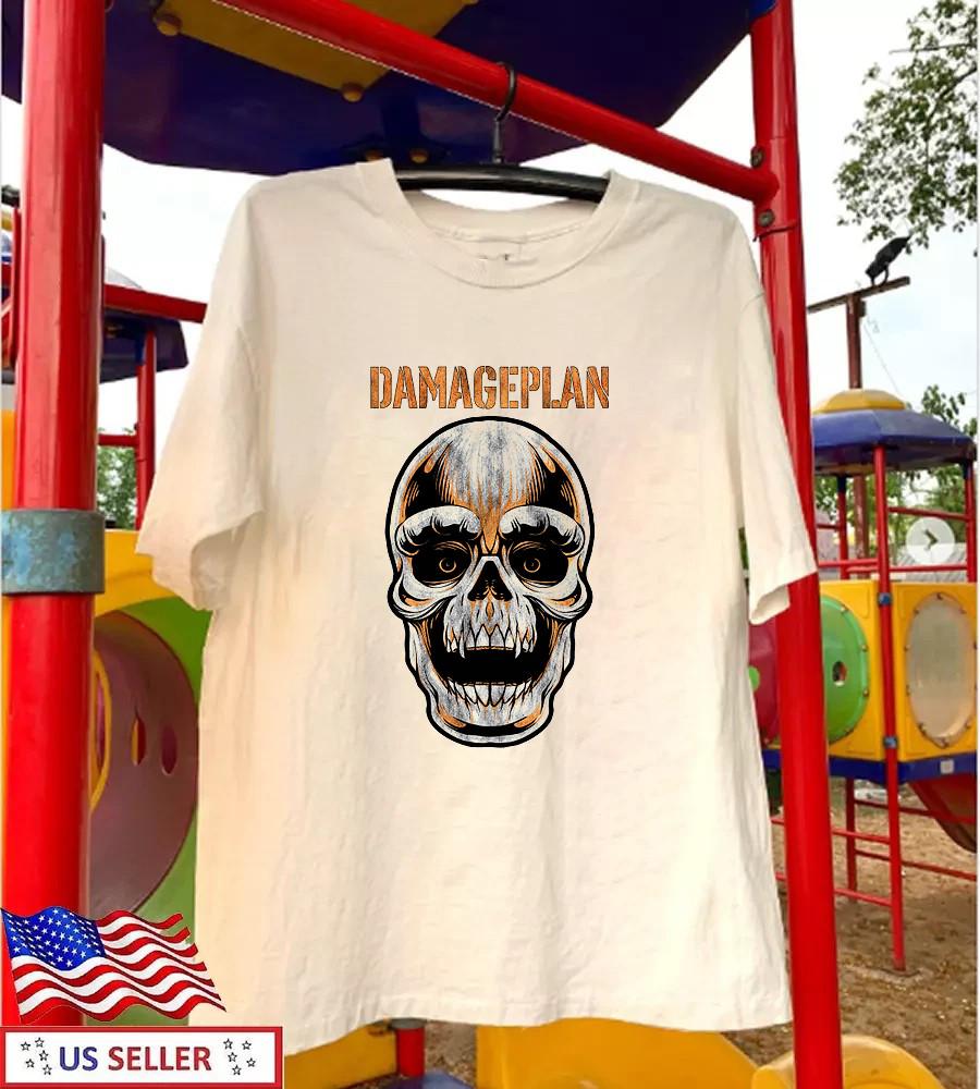 RARE Damageplan Band White Cotton Unisex All size S-5XL Shirt HRN575 Unisex T-Shirt L