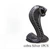Cool Metal Snake Cobra Car Front Grille Emblem Side Mudget Badge Car Rear Suitcase Stickers Car Logo Style Accessories