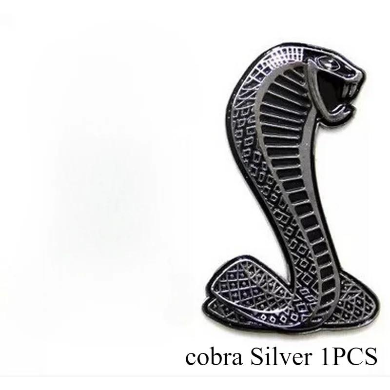 Cool Metal Snake Cobra Car Front Grille Emblem Side Mudget Badge Car Rear Suitcase Stickers Car Logo Style Accessories