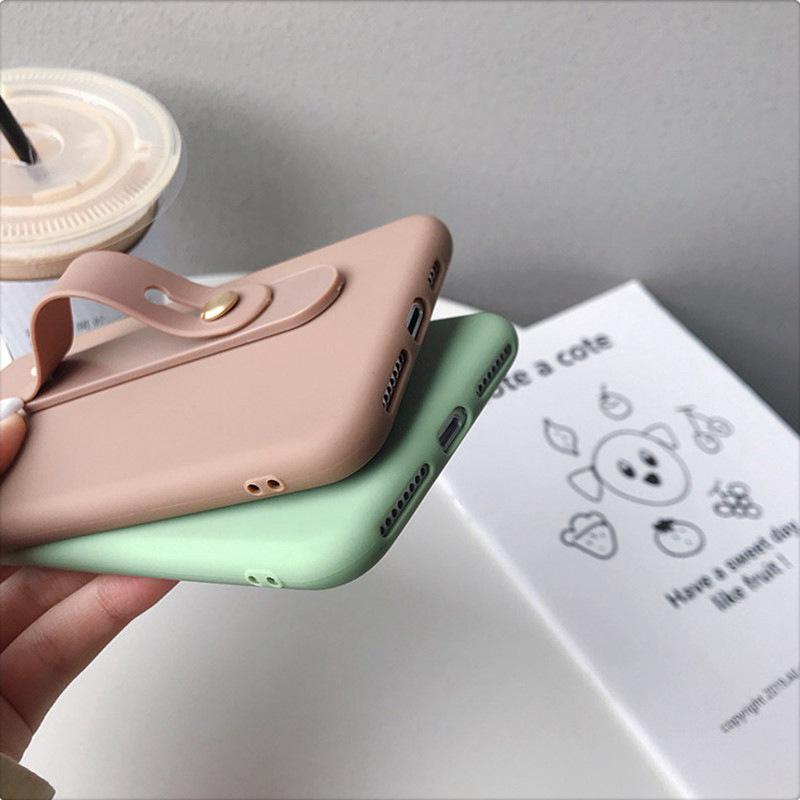 IPhone Samsung Huawei Xiaomi uchun 3C Digital Yumshoq Silikon G'ilof Qo'l Bilaguzuk Tutqich Stend bilan