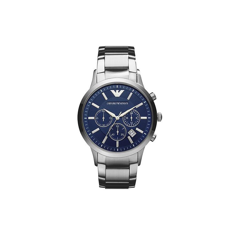 Emporio Armani Men s Chronograph Stainless Steel Watch AR2448-CLG Blue Dial