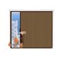Aluminum Alloy Honeycomb Insulated Windproof Folding Window Curtain with Sliding Screen and Sun Protection