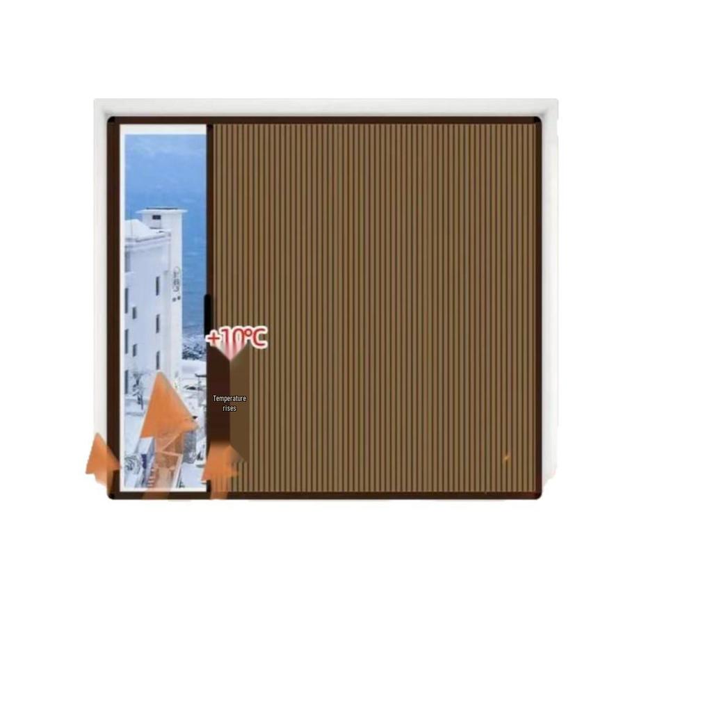Aluminum Alloy Honeycomb Insulated Windproof Folding Window Curtain with Sliding Screen and Sun Protection