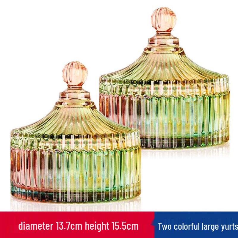 Flavinmci Diamond Crystal Glass Storage Jar