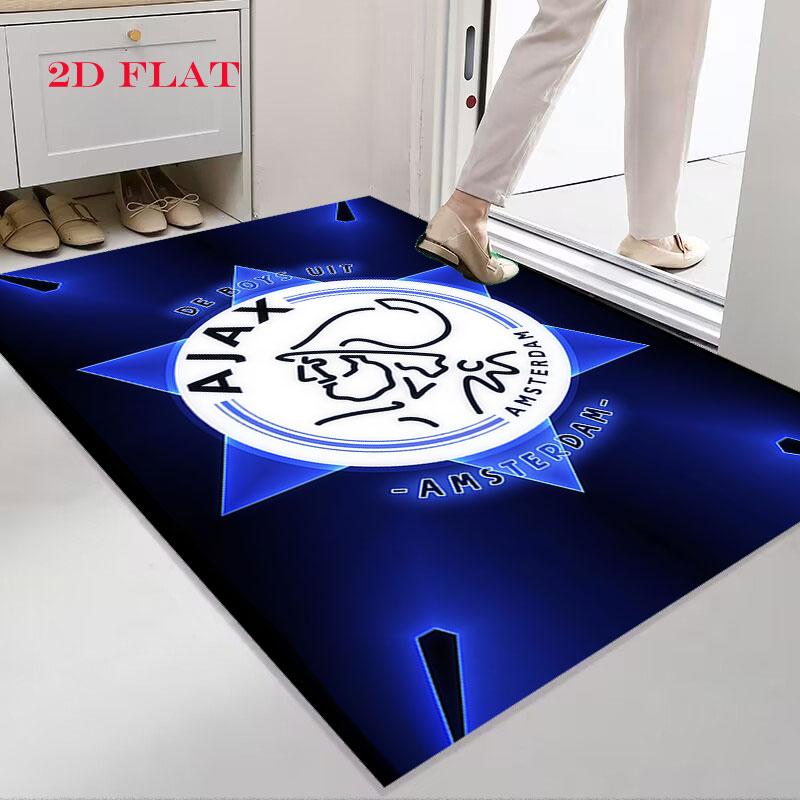 Tappeto con logo AFC Ajax per Soggiorno Camera da Letto Decorazione Divano Casa, Tappetino Antiscivolo per Giochi Bambini