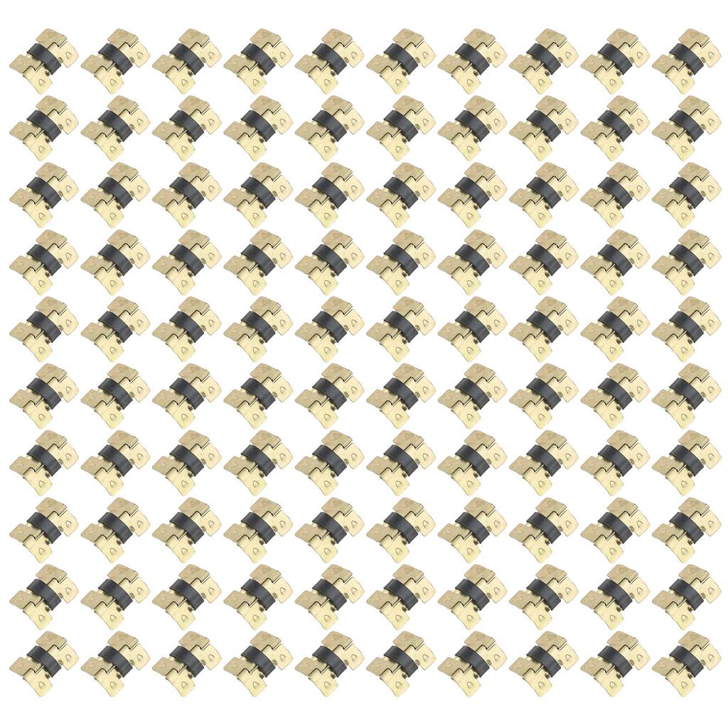 100 Pcs Spring Hinge Sturdy Iron Self Closing Spring Loaded Hinge for Glasses Case Jewelry Box