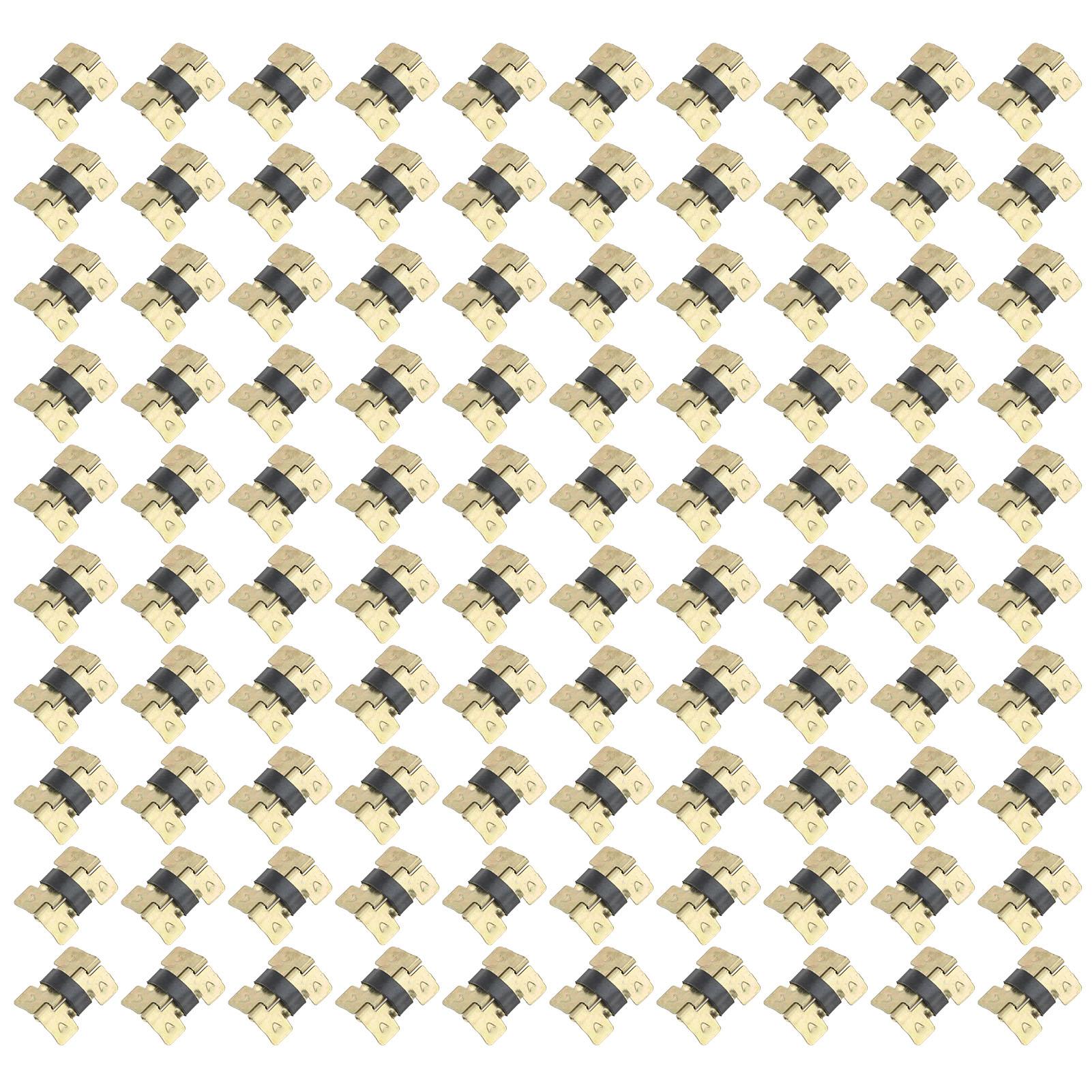 

100 шт. Пружинный шарнир Прочный железный самозакрывающийся пружинный шарнир для футляра для очков, шкатулки для драгоценностей 20x15mm/0.79x0.59in