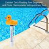 Cute Duck Floating Pool Dispenser Thermometer Kit Outdoor Pools Cleaning