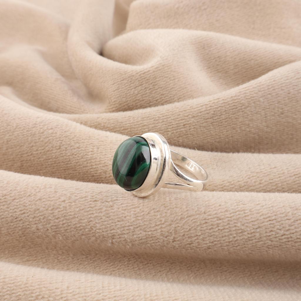 Natural Malachite Gemstone 925 Sterling Silver Designer Proposal Ring For Your Love/Her RR-80-24
