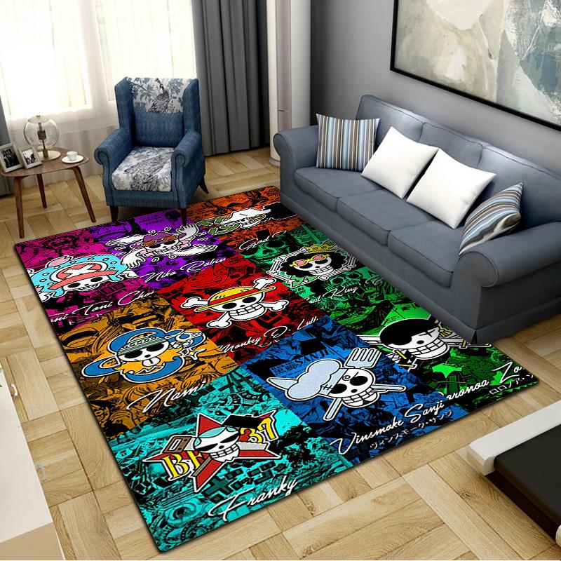 Pirate Anime Carpet Rug for Living Room Bedroom Home Sofa Decoration,Kids Play Non-slip Floor Mat