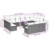 14 Piece Garden Sofa Set with Cushions Black Poly Rattan
