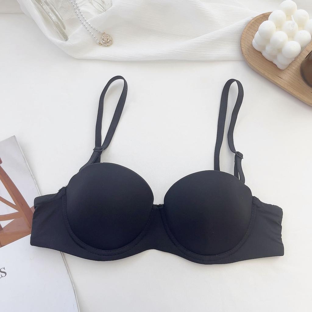 Half Cup of Underwear, Smooth-faced Seamless Bra, Sexy Gathering Bra, Upper Support for Secondary Breasts, Small Breasts and Large Underwear