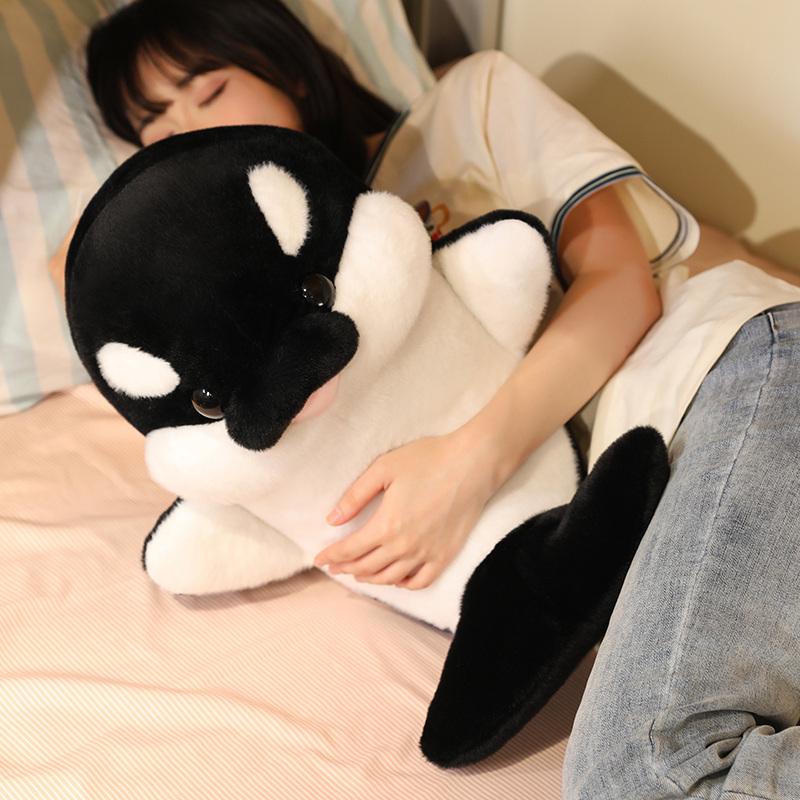 Kawaii Killer Whale Plush Toys Stuffed Orcinus Orca Fish Doll Marine Life Shark Cartoon Soft Sleep Pillow Kids Girls Baby Gifts