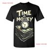 Time Is Money T Shirt Doller Sign Clock Style Vintage Unisex Comfortable Top For Everyday Wear Stretched Homme Slightly
