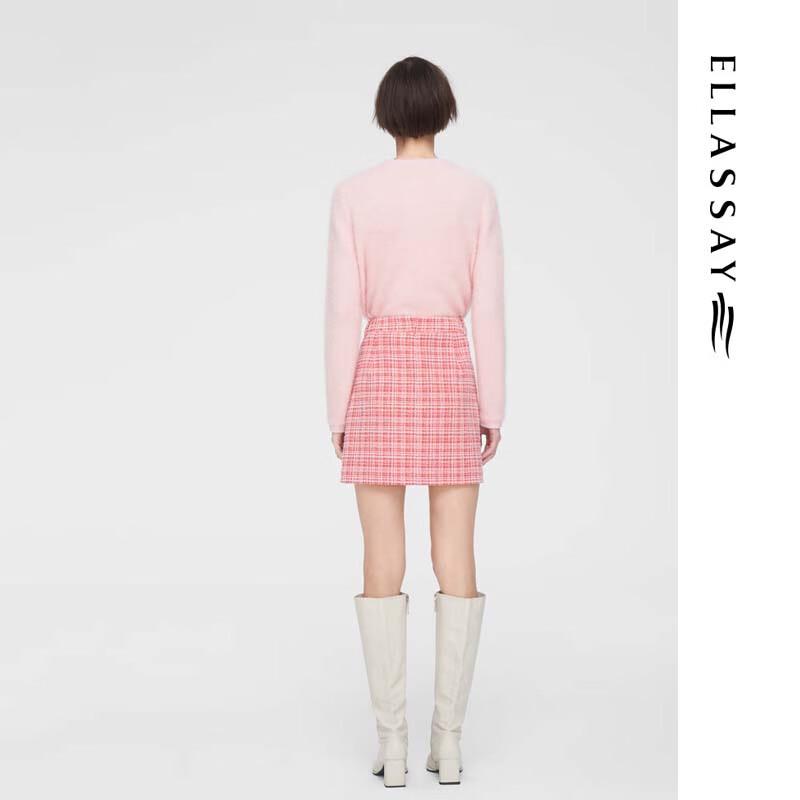 ELLASSAY Chic Plaid Chain Mini Skirt