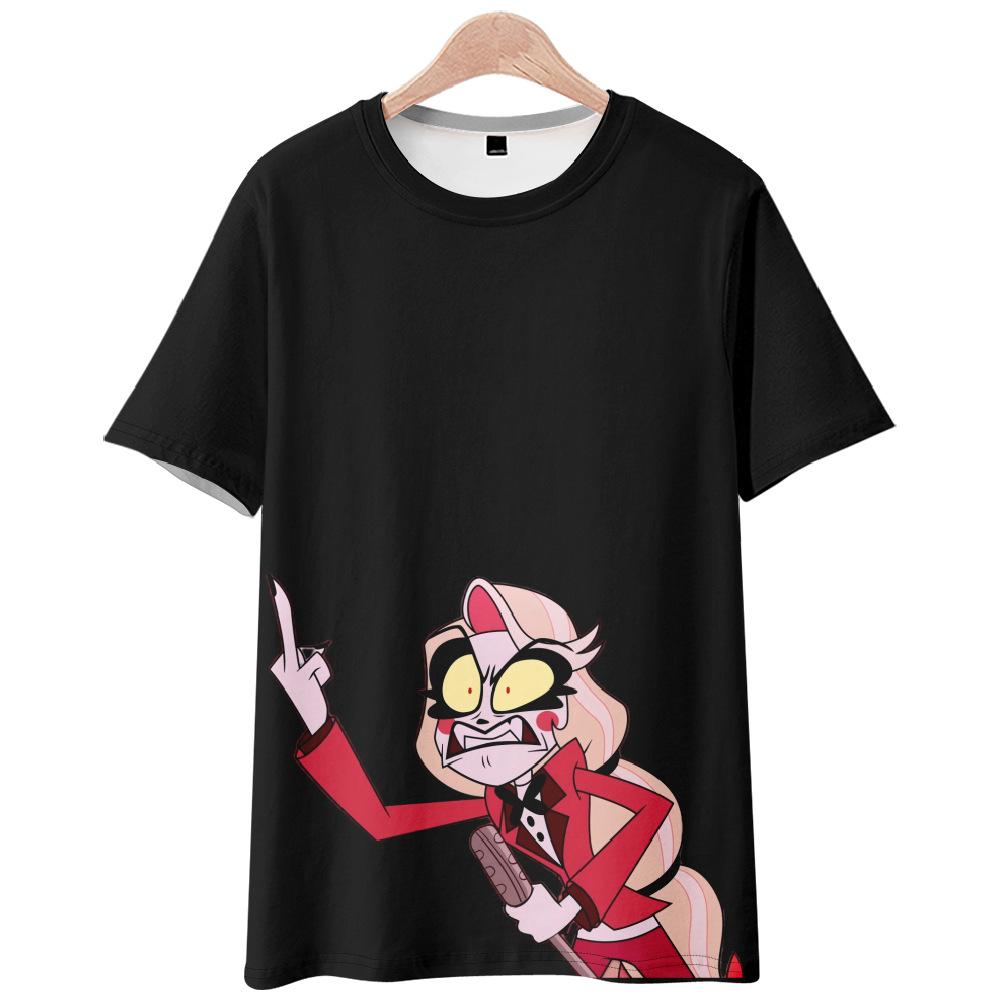 Summer Fashion Women/Men's Casual Anime Hazbin Hotel Printed Cosplay Short Sleeve T-shirts
