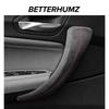 Betterhumz For BMW F20 2012- Car Interior Door Pull Handle Armrest Trim Panel Cover Made of Alcantara ABS 2pcs Accessories