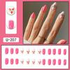 Pre-made Press-On Nails With Gradient Line Design Minimalist INS Style False Nail Tips Women