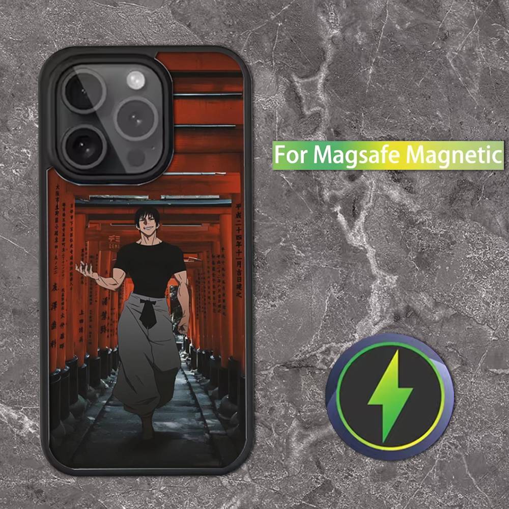 Toji Fushiguro J-jujutsu Phone Case For iPhone 16,15,14,13,12,11,Pro,Max,Plus,Mini,SE Magsafe Magnetic Wireless Charging