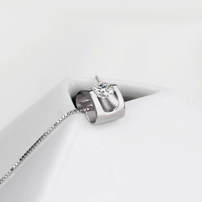 Modische Damen Herz Zirkon Anhänger Liebeskette Schlüsselbeinkette Studenten Damen Schmuck