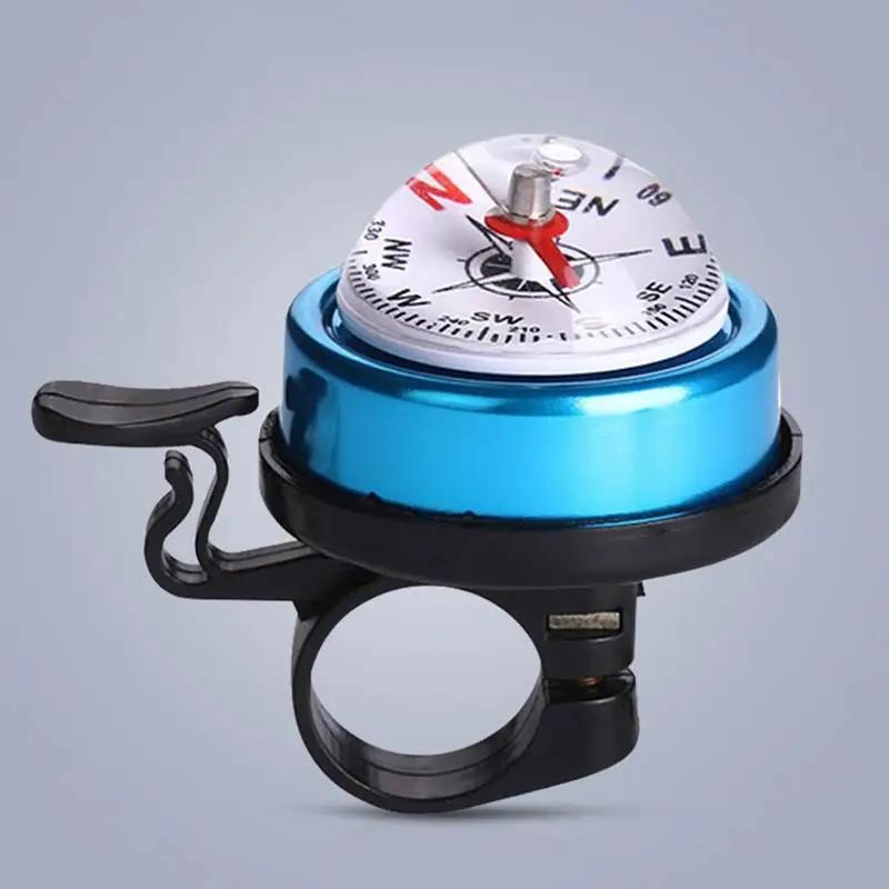 

Новые велосипедные звонки из алюминиевого сплава с компасом, прозрачным звуковым кольцом для горного шоссейного велосипеда, аксессуары для велоспорта