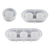 1 Pz Portaoggetti Ovali Singoli/Doppi/Tripli Stampo in Silicone Per Artigianato Fai da Te Resina Cemento Gesso