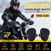 INTEREVO Motorcycle Handlebar Cold and Neoprene Easy Universal One Size Fits Cover, Windproof, Material, Installation, Reflectors, Design, All, Black,