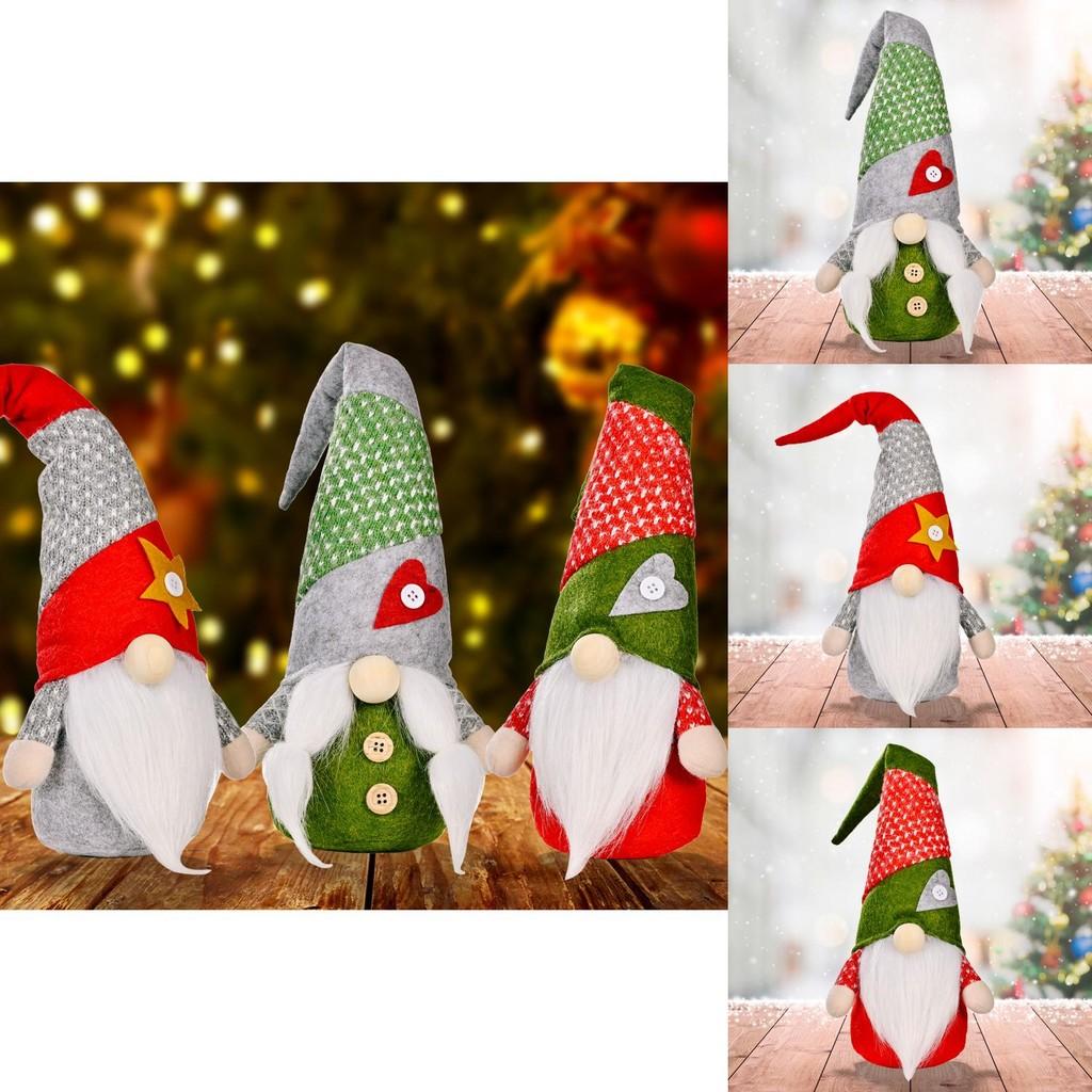 Whimsical Colorful Hat Rudolph Gnome Decoration In Soft Fabric For Joy Christmas