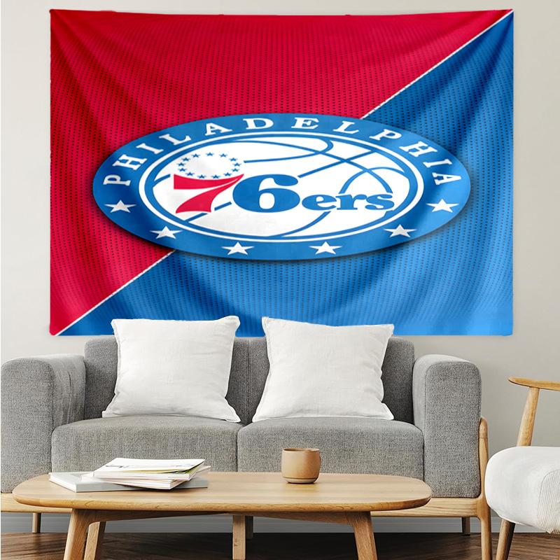 Philadelphia Basketball Team Quick-Dry Tapestry Hanging for Bedroom,Livingroom, Playroom,Decor Art Room Wall Tapestry Holiday and Birthday Gifts