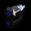16mm 12V Car Silver Aluminum LED Power Push Button Switch Latching Valve