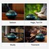 Incense Burner with Lid Hollow Top Slow Smoke Fireproof Heat Resistance Ice Crack Pattern Peaceful Mind Censer Burner Living Room Supply