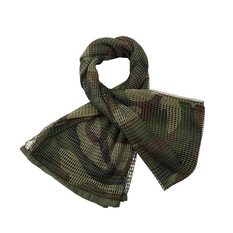 Jungle Camouflage Tactical Scarf: Breathable Concealment Net, Multi-purpose Desert Neck Gaiter & Face Veil Headscarf.
